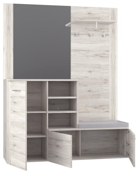 PŘEDSÍŇOVÁ STĚNA, 155/200/41,6 cm MID.YOU - Online Only šatny & botníky, Online Only