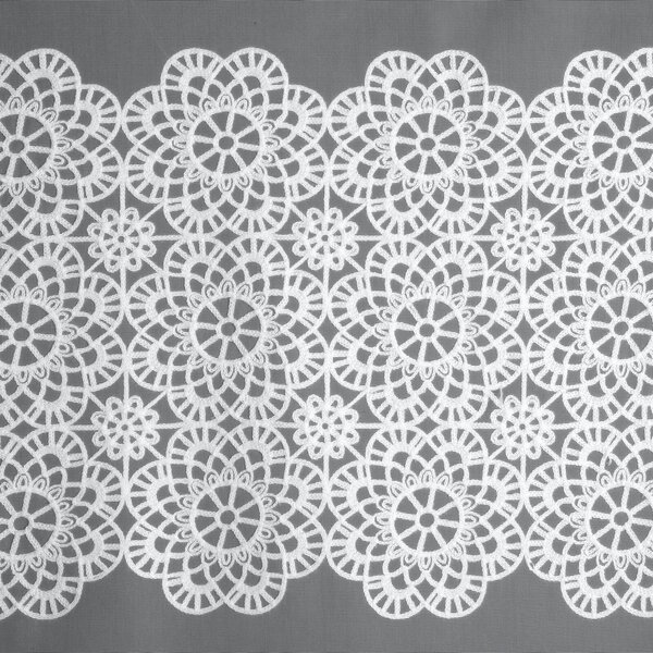 ZÁCLONA NA KROUŽCÍCH AFRODYTA 140X250 CM CM BÍLÁ