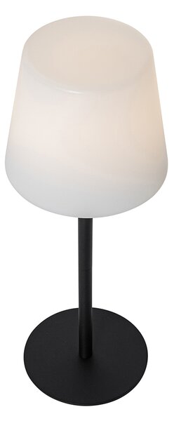 Stolní lampa černá dobíjecí vč. LED a stmívače IP54 - Jude