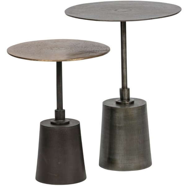 Hoorns Set dvou kovových odkládacích stolků Shania