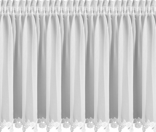 KRÁTKÁ ZÁCLONA NA PÁSCE LILI 150X60 CM BÍLÁ