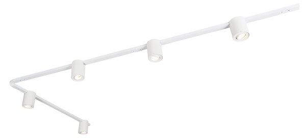 Moderní kolejnicový systém bílý s 5 reflektory 1-fázový - Rondoo Up