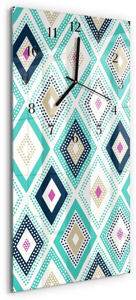 Skleněné hodiny vertikální Diamanty zsppc-30x60-00173120