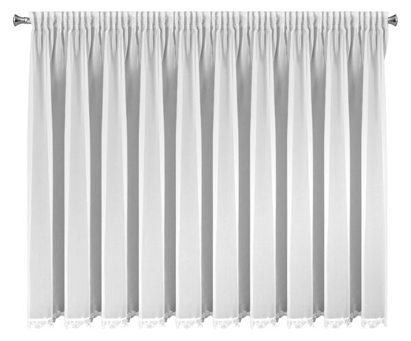 ZÁCLONA NA PÁSCE LILI 400X145 CM BÍLÁ