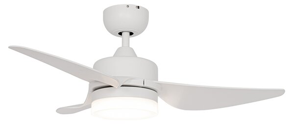 Stropní ventilátor bílý 86,7 cm vč. LED stmívatelný s dálkovým ovládáním - Yuki