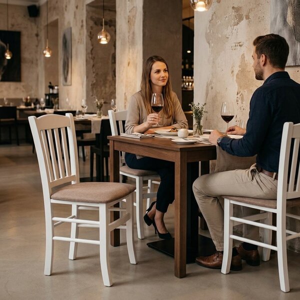 Stima Židle VENETA s čalouněným sedákem Odstín: Olše, Látky: LUX bordo 15