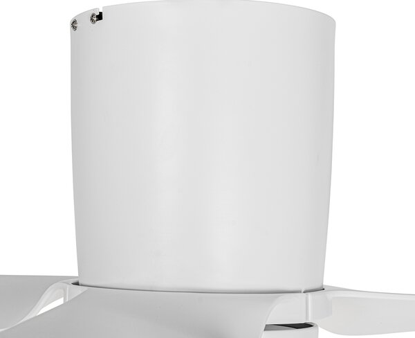 Stropní ventilátor bílý 123 cm vč. LED stmívatelný s dálkovým ovládáním - Patty