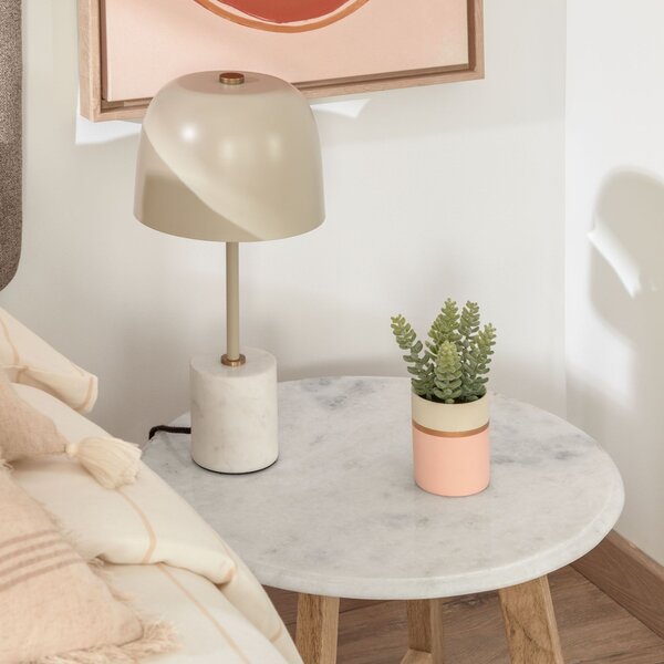 Béžová kovová stolní lampa Kave Home Alish 40 cm