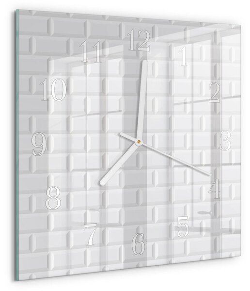 Skleněné hodiny Cihlový zskb-30x30-00058106