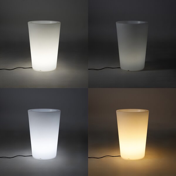 Chytrá venkovní stojací lampa s květináčem bílá IP65 vč. LED Wifi A60 - Verano