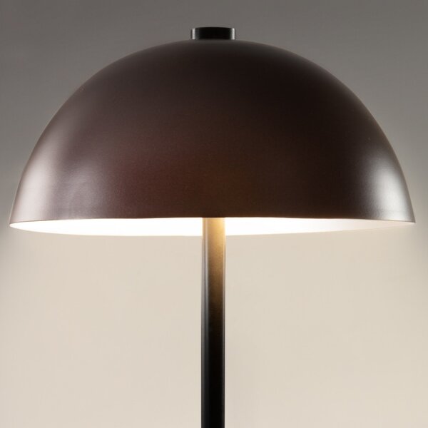 Vínově červená kovová stolní lampa Kave Home Aleyla