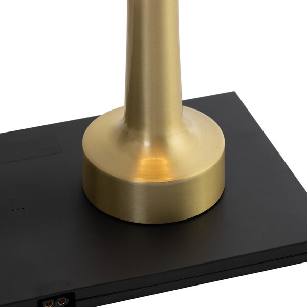 Sada 2 zlatých dobíjecích stolních lamp RGBW - Isobel