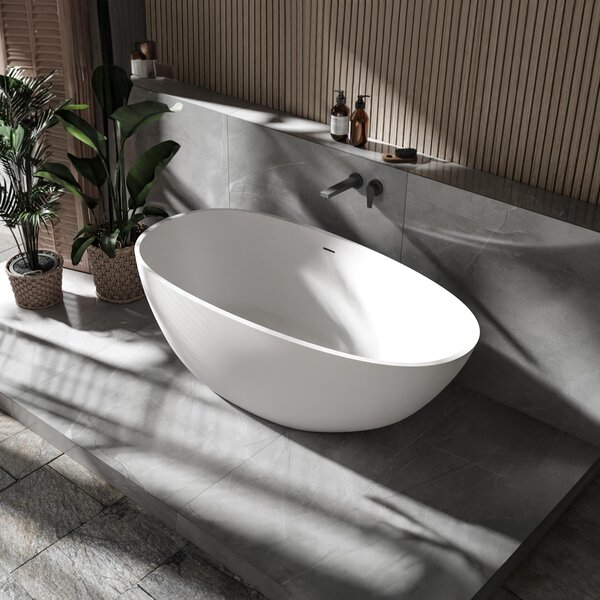 Freestanding bathtub VELA - Solid Stone - selectable dimensions and colours