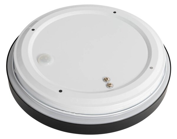 Moderní stropní svítidlo černé s bílou 25 cm IP44 - Walden