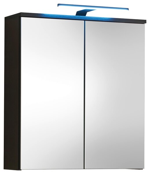 ZRCADLOVÁ SKŘÍŇKA, černá, 60/67/20 cm MID.YOU - Koupelnové série, Online Only