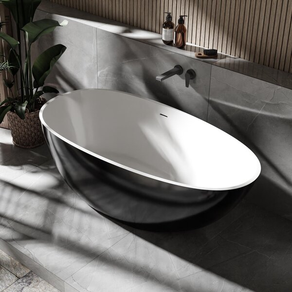 Freestanding bathtub VELA - Solid Stone - selectable dimensions and colours