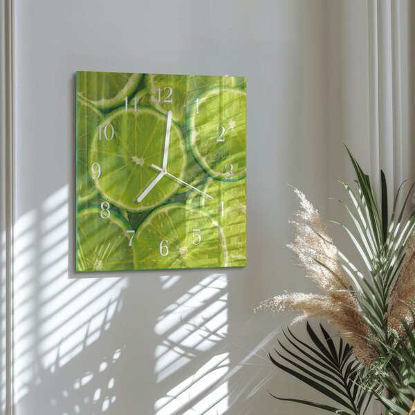 Skleněné hodiny Uhličitan vápenatý zskb-30x30-00084477