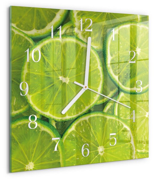 Skleněné hodiny Uhličitan vápenatý zskb-30x30-00084477