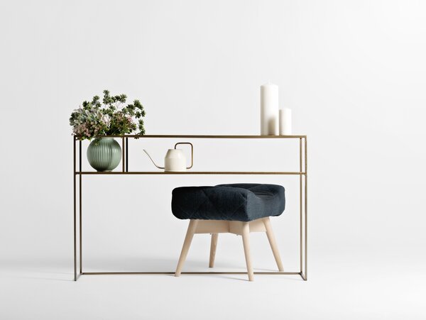 Nordic Design Zlatý kovový toaletní stolek Moreno 120 cm x 25 cm
