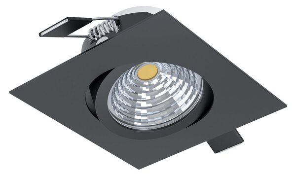 Eglo 98611 SALICETO - LED podhledové svítidlo 6W, 2700K, černá (Zápustné výklopné svítidlo do sádrokartonu)