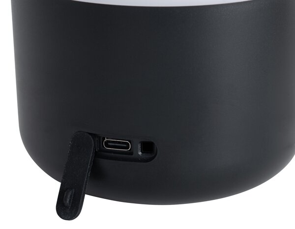 Sada 2 venkovních stolních lamp černých s bílou vč. dobíjecího LED - Haard