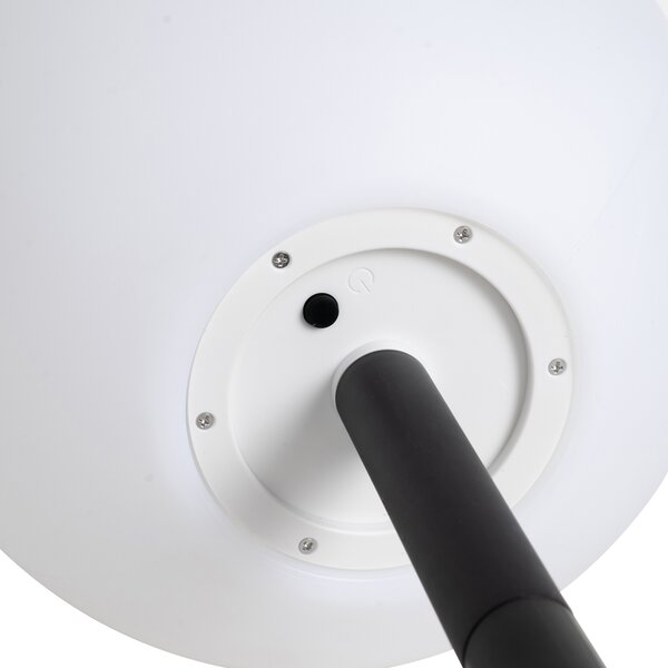 Venkovní lampa bílá 30 cm vč. LED IP44 solární RGBW - Ludger