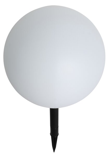 Venkovní lampa bílá 30 cm vč. LED IP44 solární RGBW - Ludger