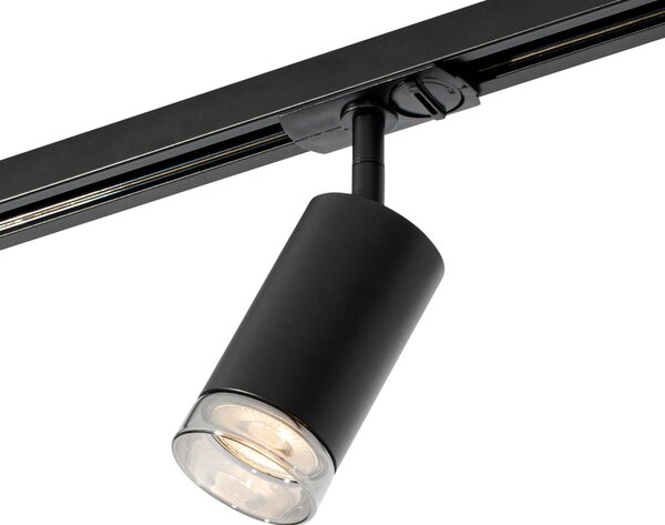 Moderní bodové světlo s kouřovým kroužkem pro 1-fázový kolejnicový systém GU10 50mm - Iconic Jeana