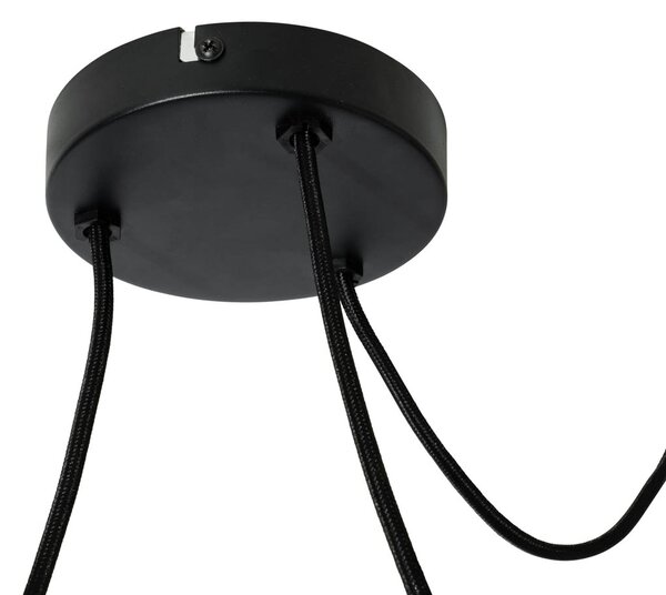 Designové závěsné svítidlo bílé hedvábí 30 cm 3-světlo - Plu