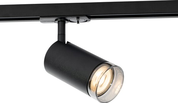 Moderní bodové světlo s kouřovým kroužkem pro 1-fázový kolejnicový systém GU10 50mm - Iconic Jeana