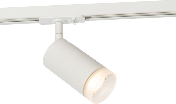 Moderní bodové světlo s bílým kroužkem pro 1-fázový kolejnicový systém GU10 50mm - Iconic Jeana