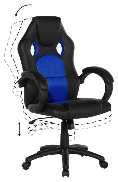 Kancelářská židle FIGHTER Umělá kůže Námořnická modrá