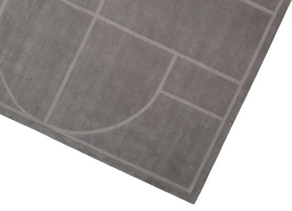 Linie Design Vlněný koberec Elemental Verse, šedý, 200x220 cm