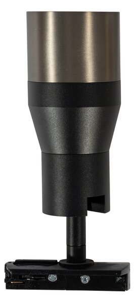 Moderní bodové světlo černé s kovově šedou pro jednofázový kolejnicový systém GU10 50mm - Iconic Kohua