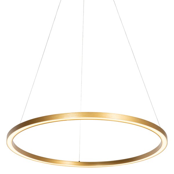Zlaté závěsné svítidlo 80 cm včetně LED s 3stupňovým stmívačem - Girello