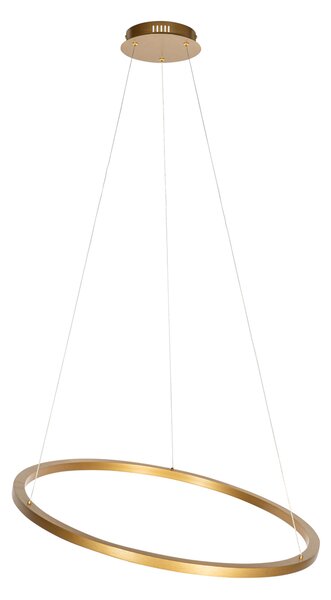 Zlaté závěsné svítidlo 80 cm včetně LED s 3stupňovým stmívačem - Girello