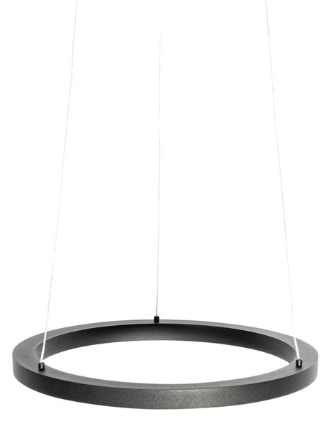 Závěsné svítidlo černé 40 cm vč. LED 3stupňové stmívání - Girello