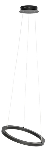 Závěsné svítidlo černé 40 cm vč. LED 3stupňové stmívání - Girello