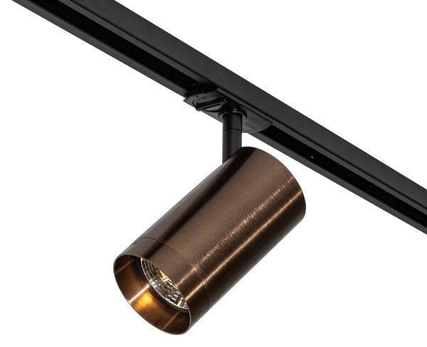 Moderní bodové světlo tmavě bronzové pro kolejnicový systém 1-fázový 70 mm - Iconic Jeana Luxe