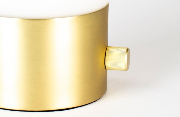 Bílo zlatá skleněná stolní lampa ZUIVER URBAN