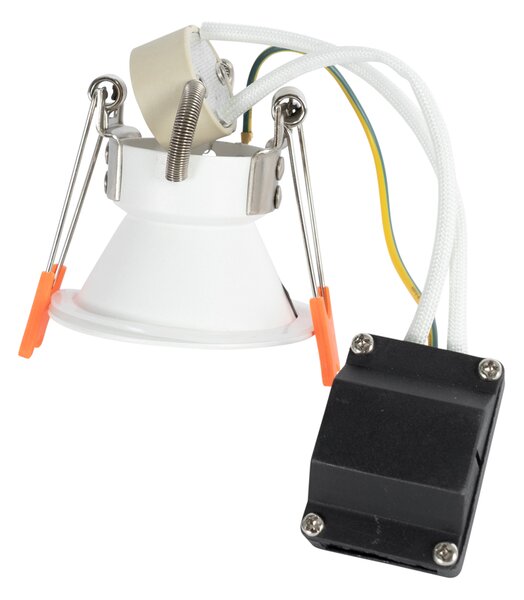 Sada 6 vestavných bodových svítidel bílých GU10 35 mm IP44 - Dept