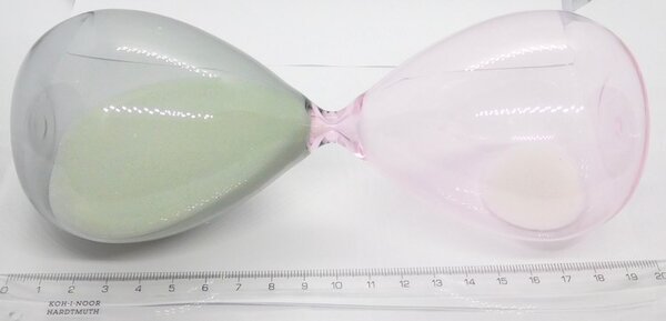 KLENOTY BUDÍN Designové skleněné šedo-růžové přesýpací hodiny 15min. BPH101 (KLENOTY BUDÍN Designové skleněné šedo-růžové přesýpací hodiny 15min. BPH101)