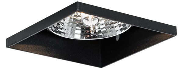Sada 6 černých zapuštěných bodových svítidel GU10 70 mm bez rámečku - Oneon