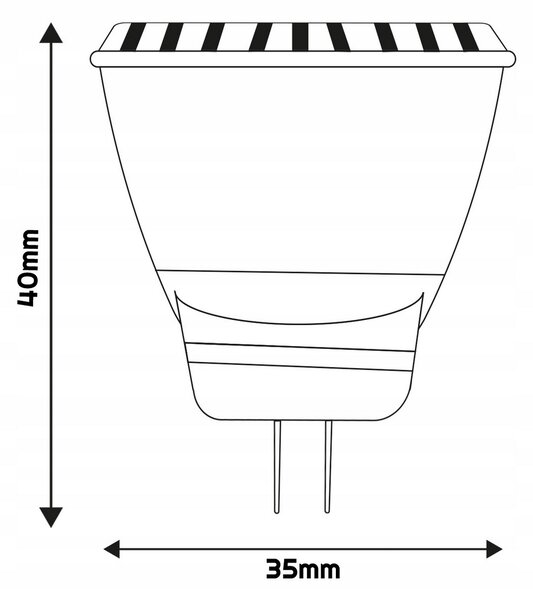 LED žárovka - MR11 - 3W - 12V - 255Lm - neutrální bílá BERGE
