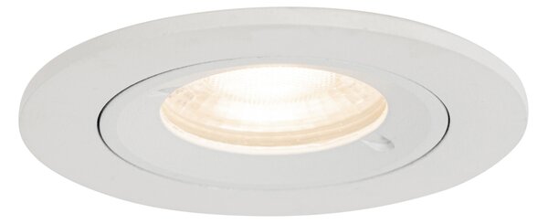 Chytré zapuštěné bodové svítidlo bílé kulaté IP44 vč. Wifi GU10 50mm - Xena