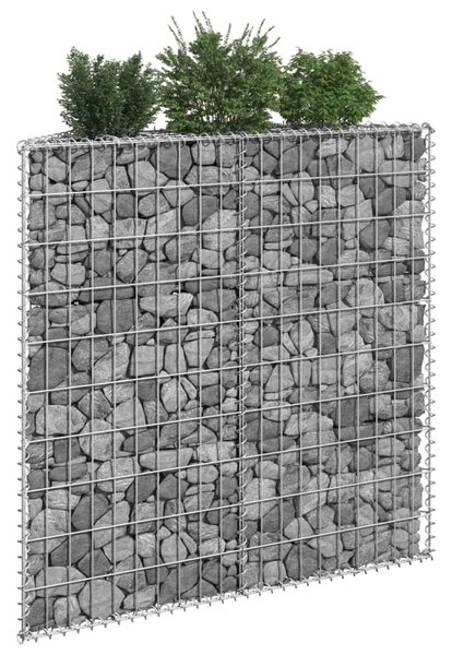 Gabionový vyvýšený záhon trapéz pozinkovaná ocel 100x20x100 cm