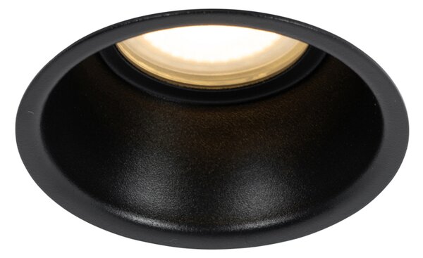Sada 6 vestavných bodových svítidel černých GU10 50 mm IP44 - Dept
