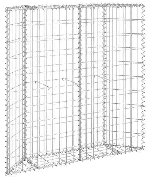Gabionový vyvýšený záhon trapéz pozinkovaná ocel 100x20x100 cm