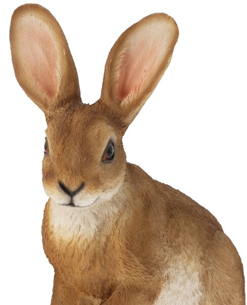 Zahradní figurka z polyresinu Rabbit, 28 cm, hnědá