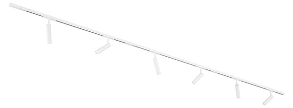 Moderní kolejnicový systém se 6 bílými reflektory jednofázový - Slimline Uzzy